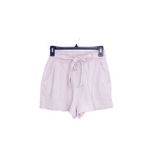 American Eagle Women's Pull On Tie Waist Shorts Lilac Small Bottoms